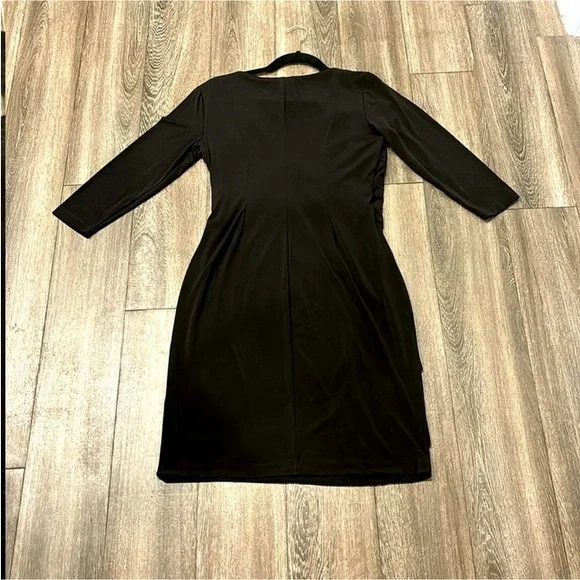 🖤 London Times Black Wrap Dress | Size 10 | Office & Cocktail - Picture 3 of 10